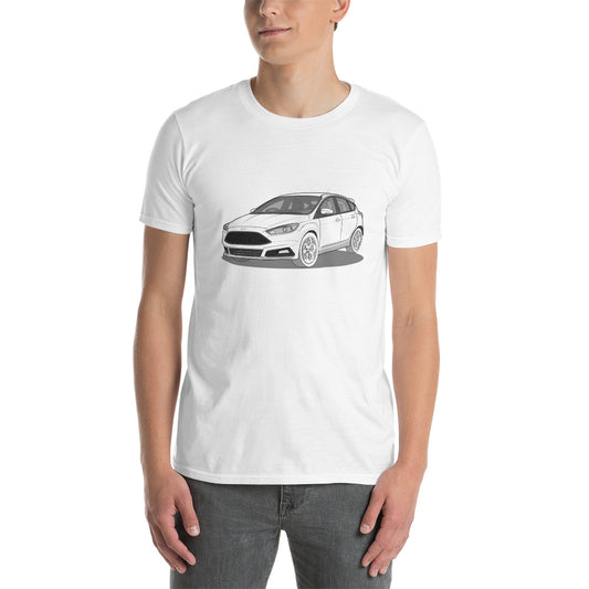 2017 Ford Focus ST Mk3 (Right-Hand Drive) Front Side Unisex T-Shirt (3 Colors Available)
