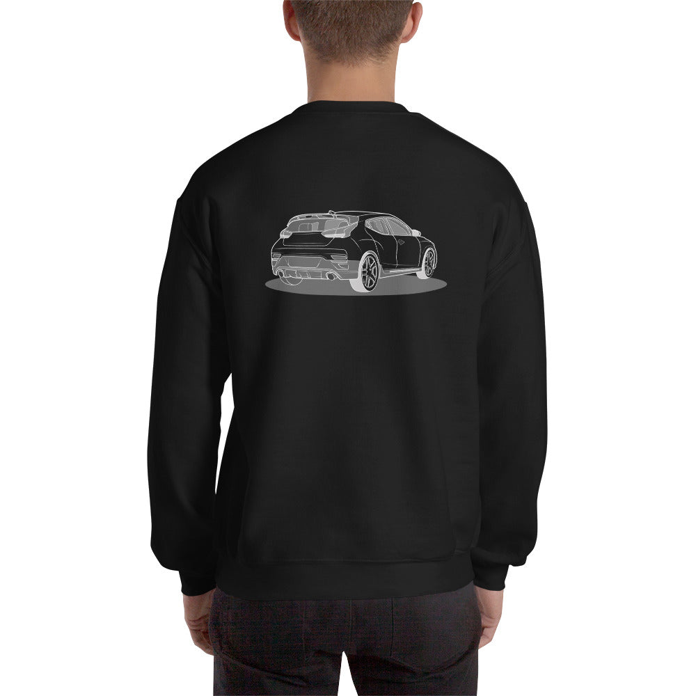 2021 Veloster N Double Sided Unisex Sweatshirt For Hyundai Enthusiasts (2 Colors Available)