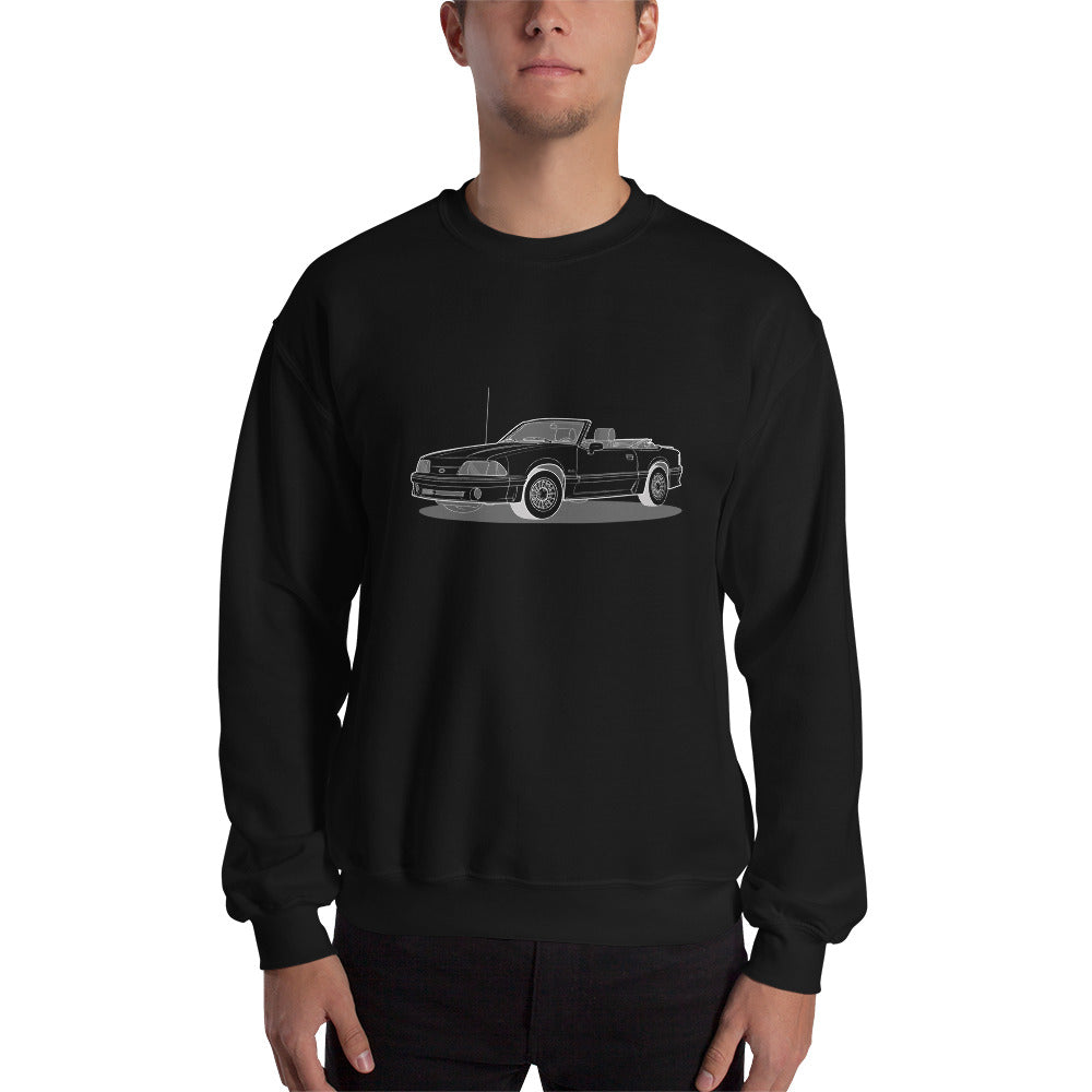 1989 Ford Mustang Convertible 5.0 Front Side Unisex Sweatshirt
