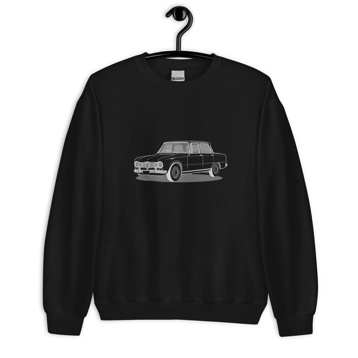 1967 Alfa Romeo Giulia Super Sedan Double Sided Unisex Sweatshirt (2 Colors Available)