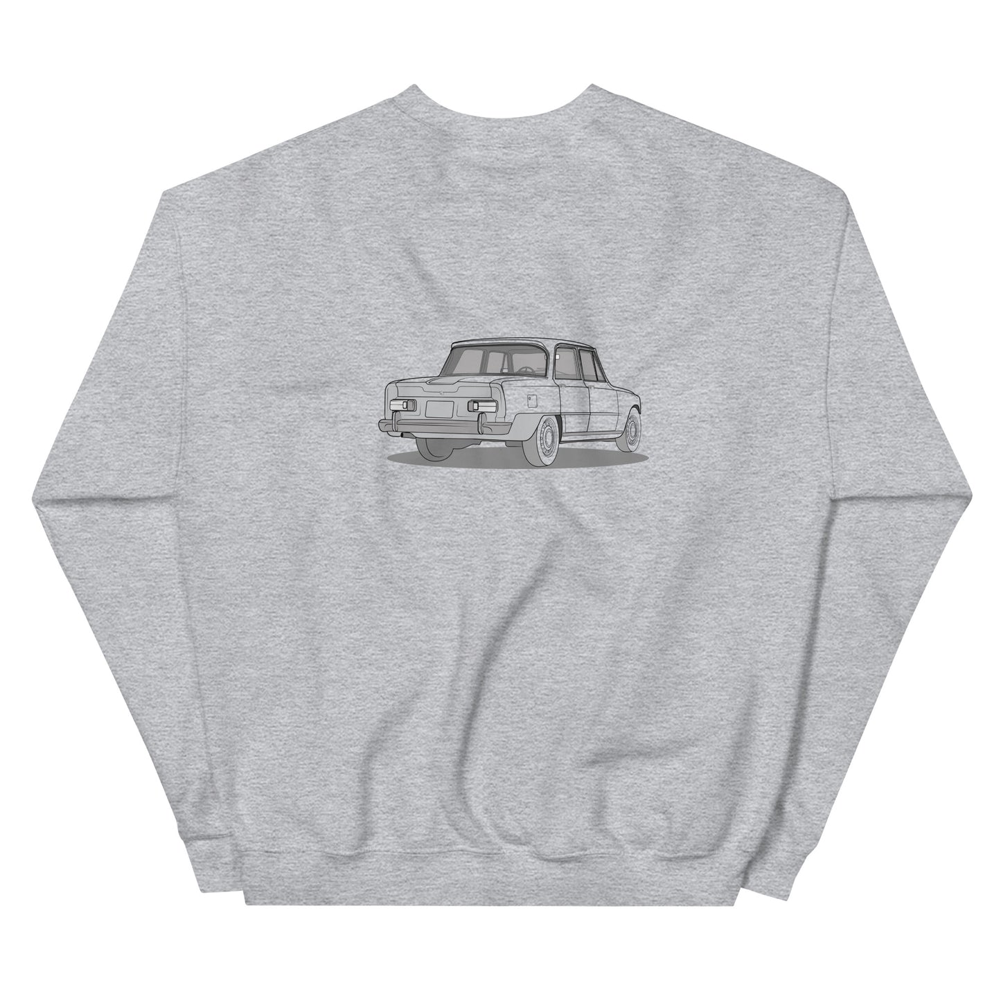 1967 Alfa Romeo Giulia Super Sedan Double Sided Unisex Sweatshirt (2 Colors Available)