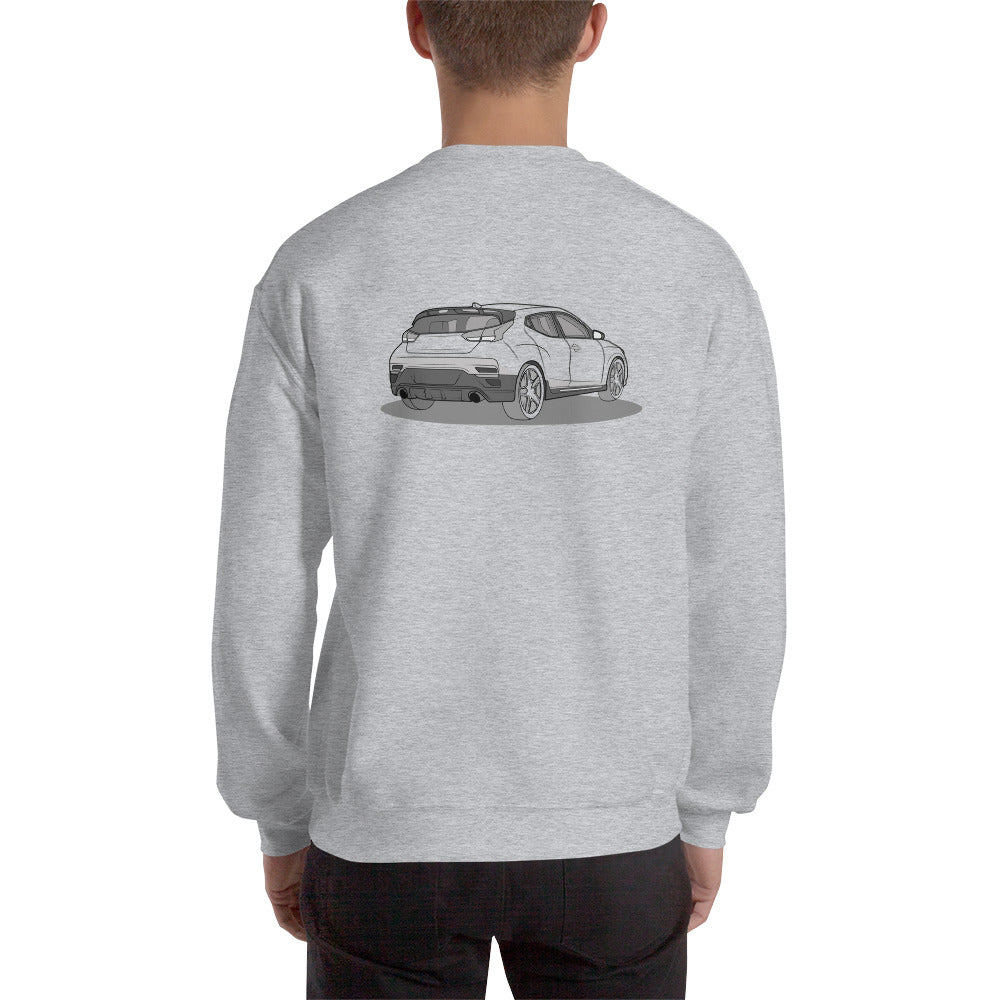 2021 Veloster N Double Sided Unisex Sweatshirt For Hyundai Enthusiasts (2 Colors Available)