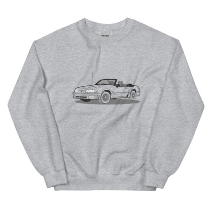 1989 Ford Mustang Convertible 5.0 Front Side Unisex Sweatshirt