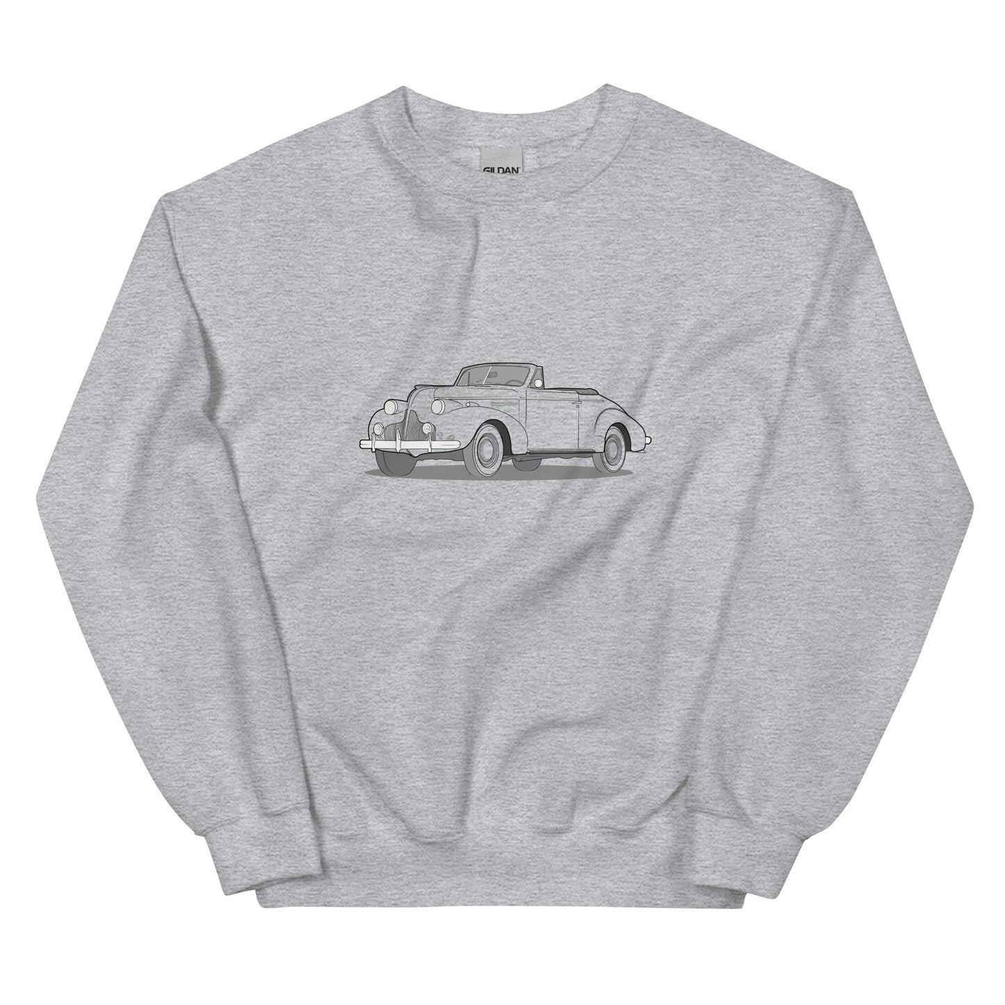 1939 Buick Special 46C Convertible Front Side Unisex Sweatshirt (2 Colors Available)