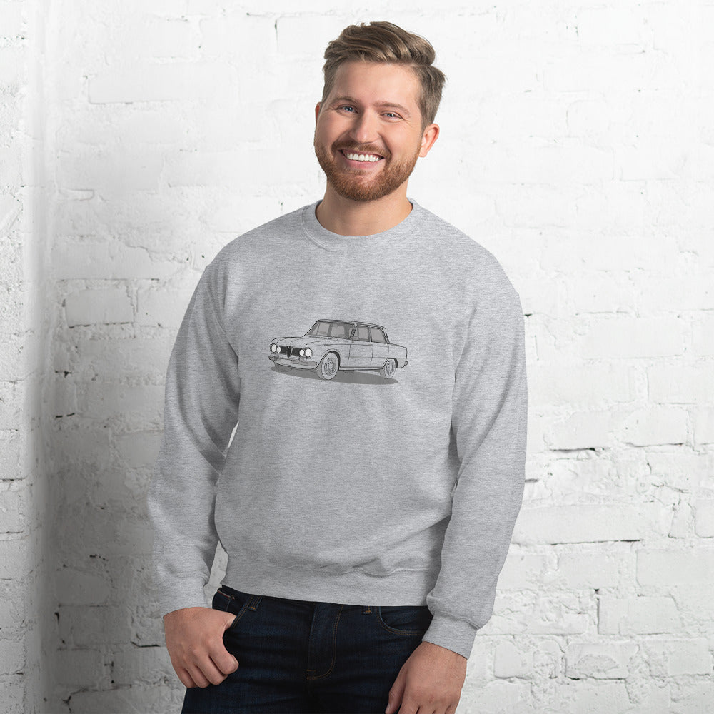 1967 Alfa Romeo Giulia Super Sedan Double Sided Unisex Sweatshirt (2 Colors Available)
