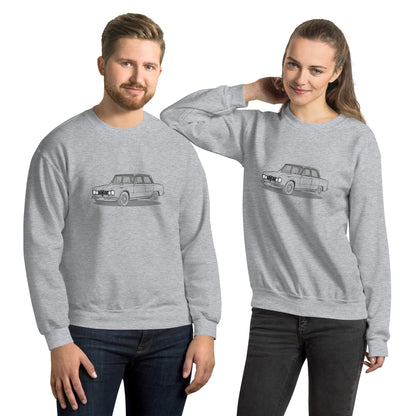 1967 Alfa Romeo Giulia Super Sedan Double Sided Unisex Sweatshirt (2 Colors Available)