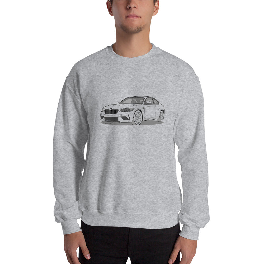 2020 BMW M2 F87 Coupe Front Side Unisex Sweatshirt (2 Colors Available)