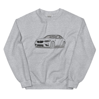 2020 BMW M2 F87 Coupe Front Side Unisex Sweatshirt (2 Colors Available)