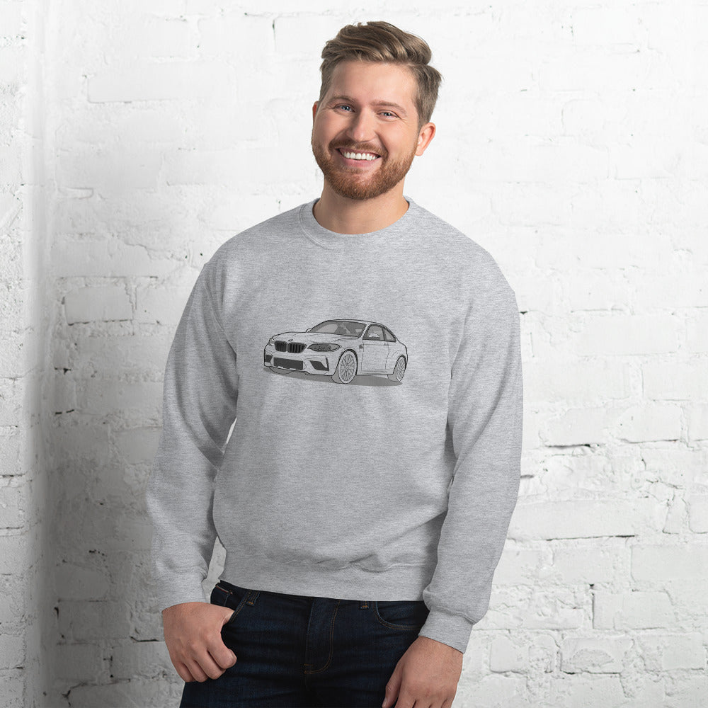 2020 BMW M2 F87 Coupe Front Side Unisex Sweatshirt (2 Colors Available)