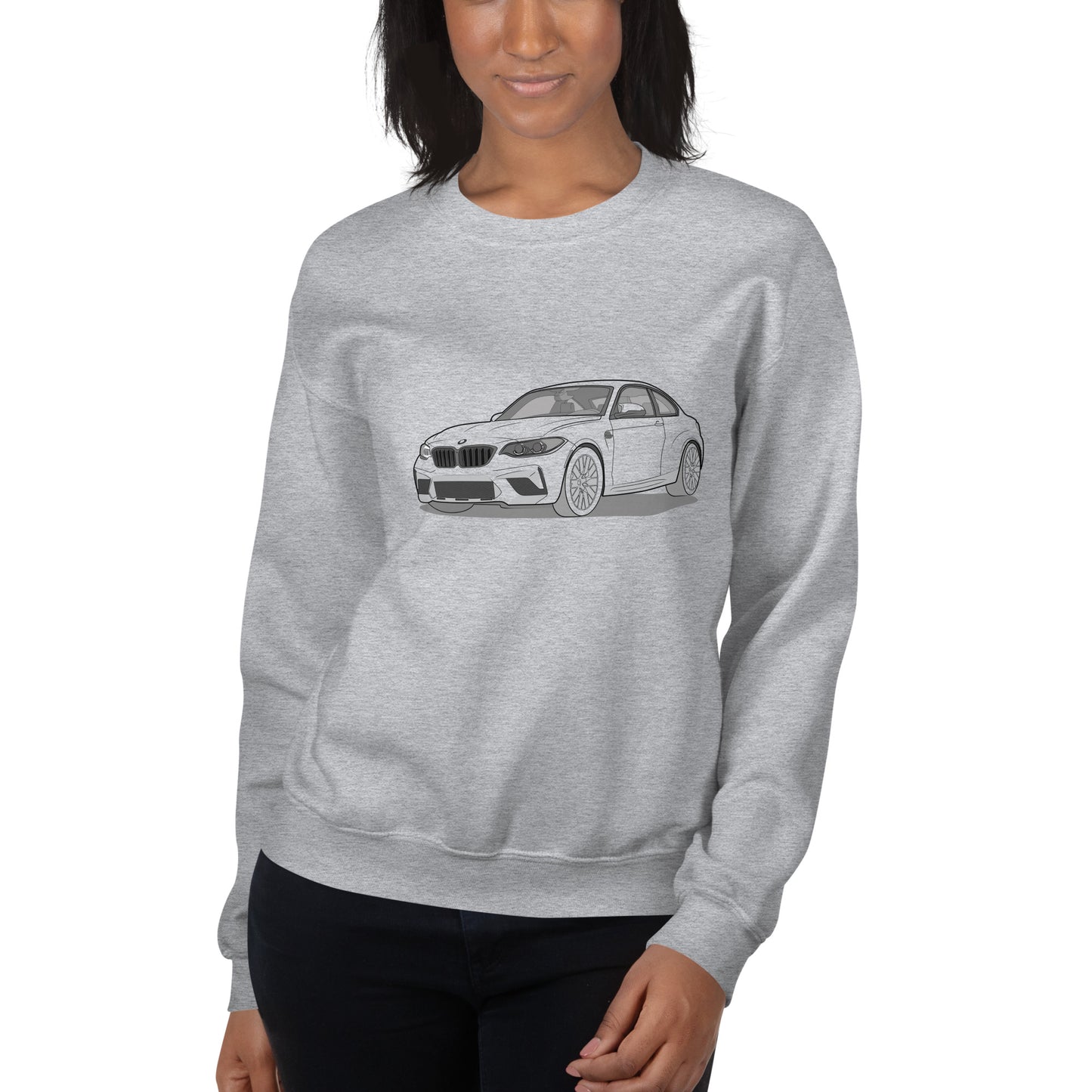 2020 BMW M2 F87 Coupe Front Side Unisex Sweatshirt (2 Colors Available)
