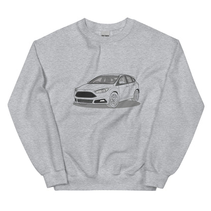 2017 Ford Focus ST Mk3 (Right-Hand Drive) Front Side Unisex Sweatshirt (2 Colors Available)