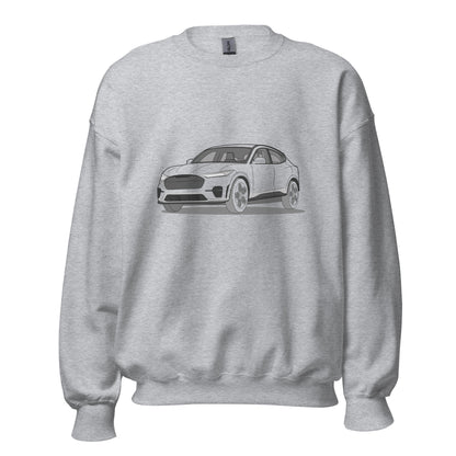 2021 Ford Mustang Mach-E GT Front Side Unisex Sweatshirt (2 Colors Available)