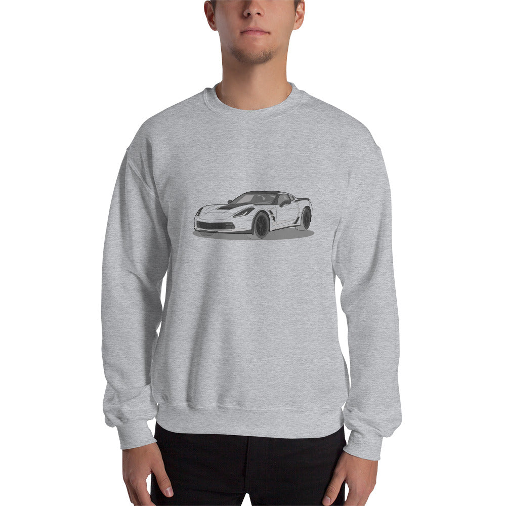 2019 Chevy Corvette Grand Sport Coupe Front Side Unisex Sweatshirt (2 Colors Available)
