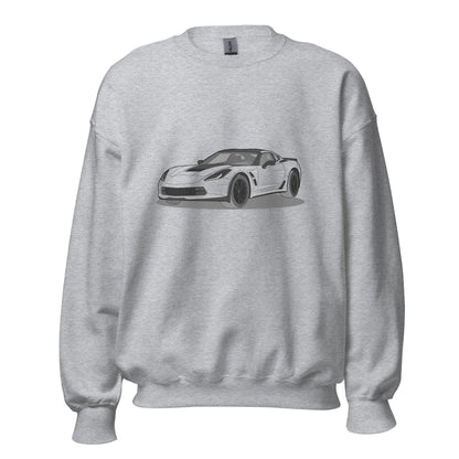 2019 Chevy Corvette Grand Sport Coupe Front Side Unisex Sweatshirt (2 Colors Available)
