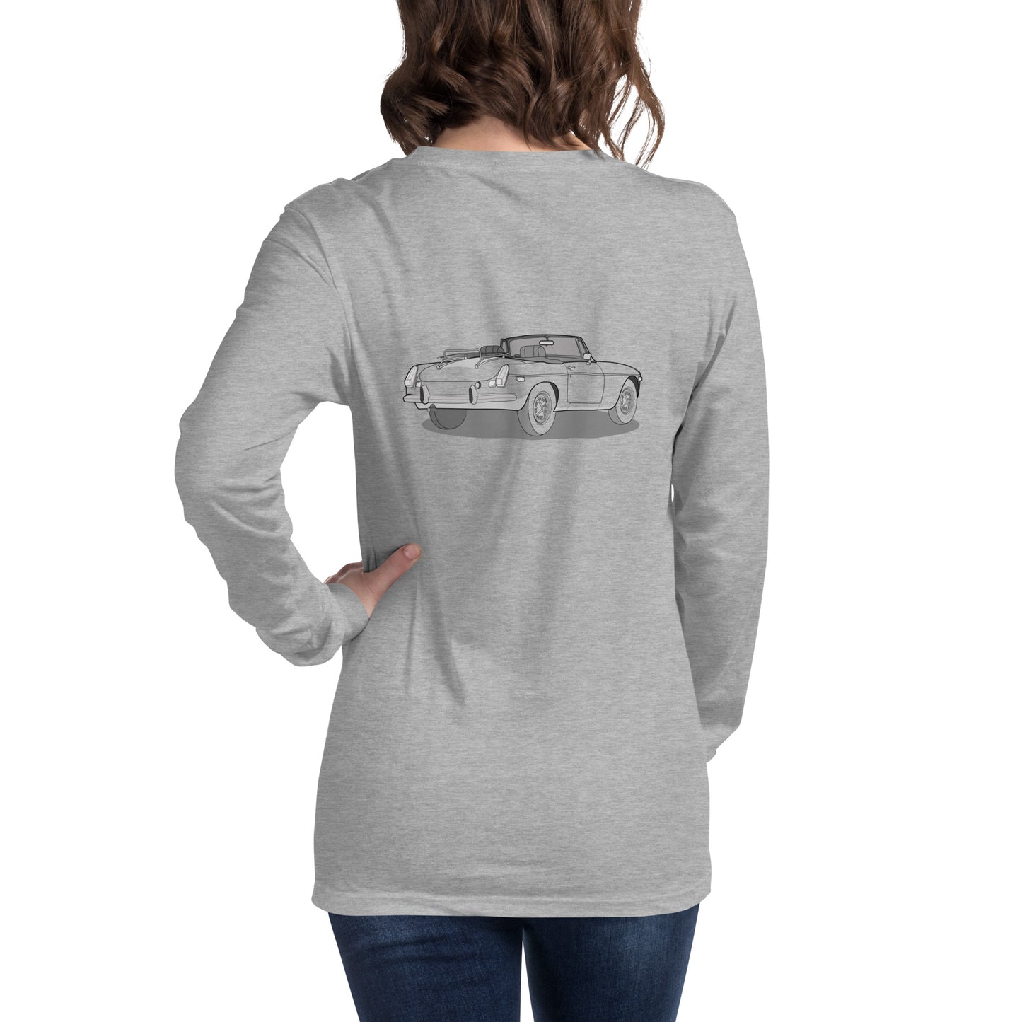 1973 MG B Premium Double Sided Unisex Long-Sleeve Shirt (3 Colors Available)