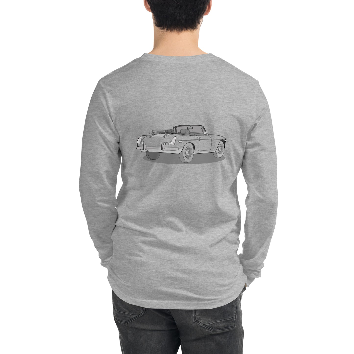 1973 MG B Premium Double Sided Unisex Long-Sleeve Shirt (3 Colors Available)