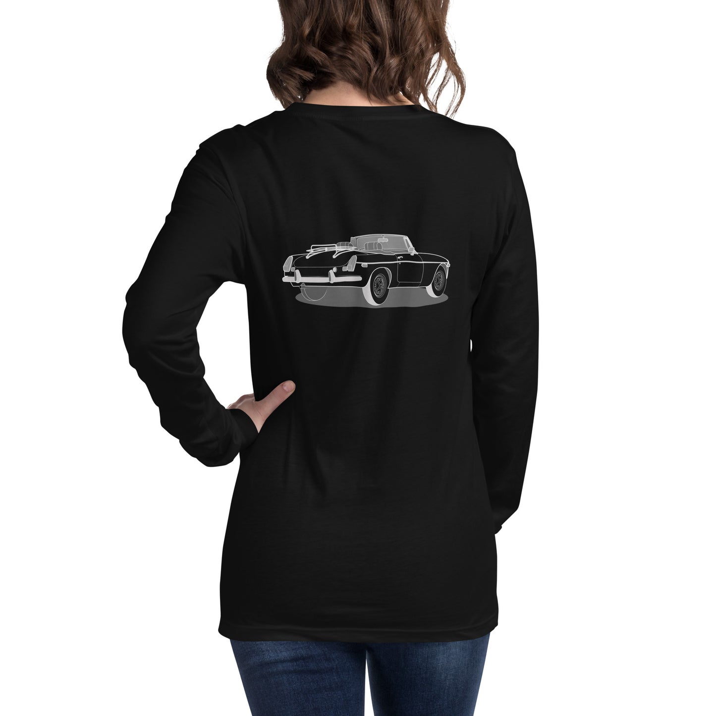 1973 MG B Premium Double Sided Unisex Long-Sleeve Shirt (3 Colors Available)