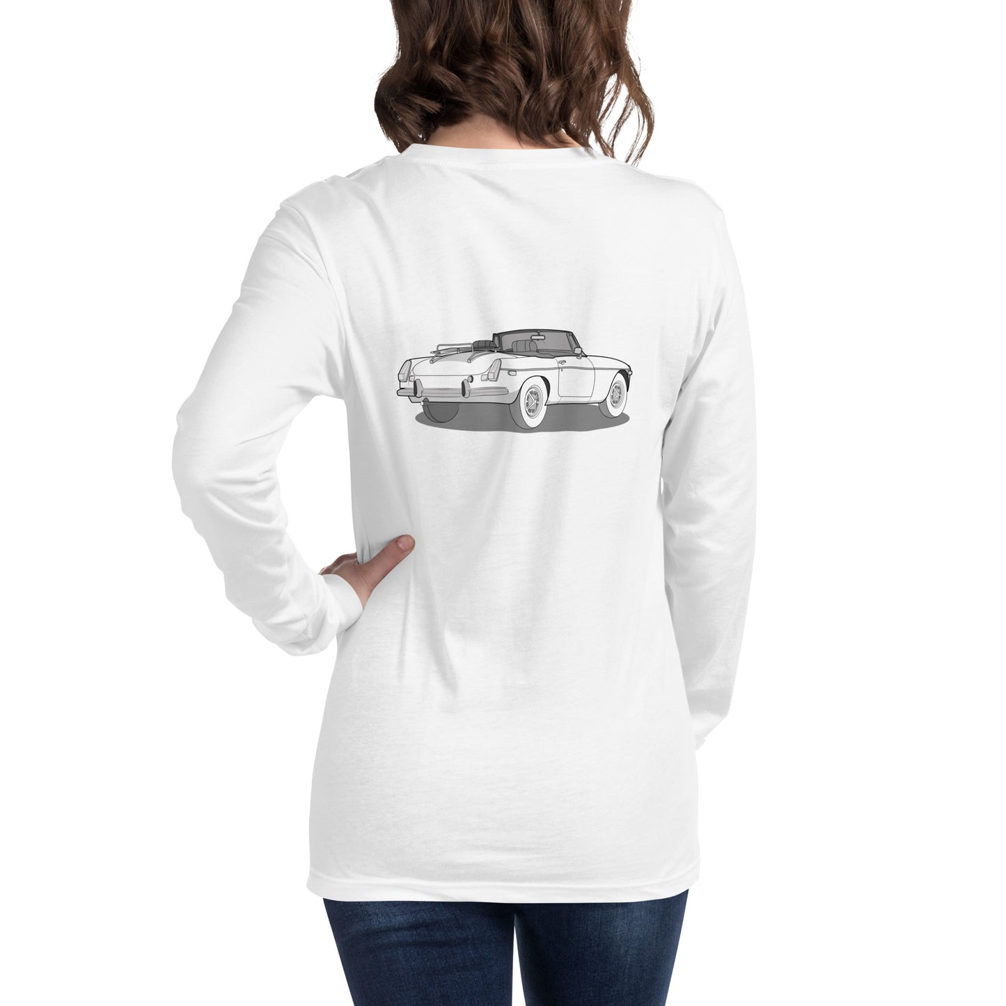 1973 MG B Premium Double Sided Unisex Long-Sleeve Shirt (3 Colors Available)