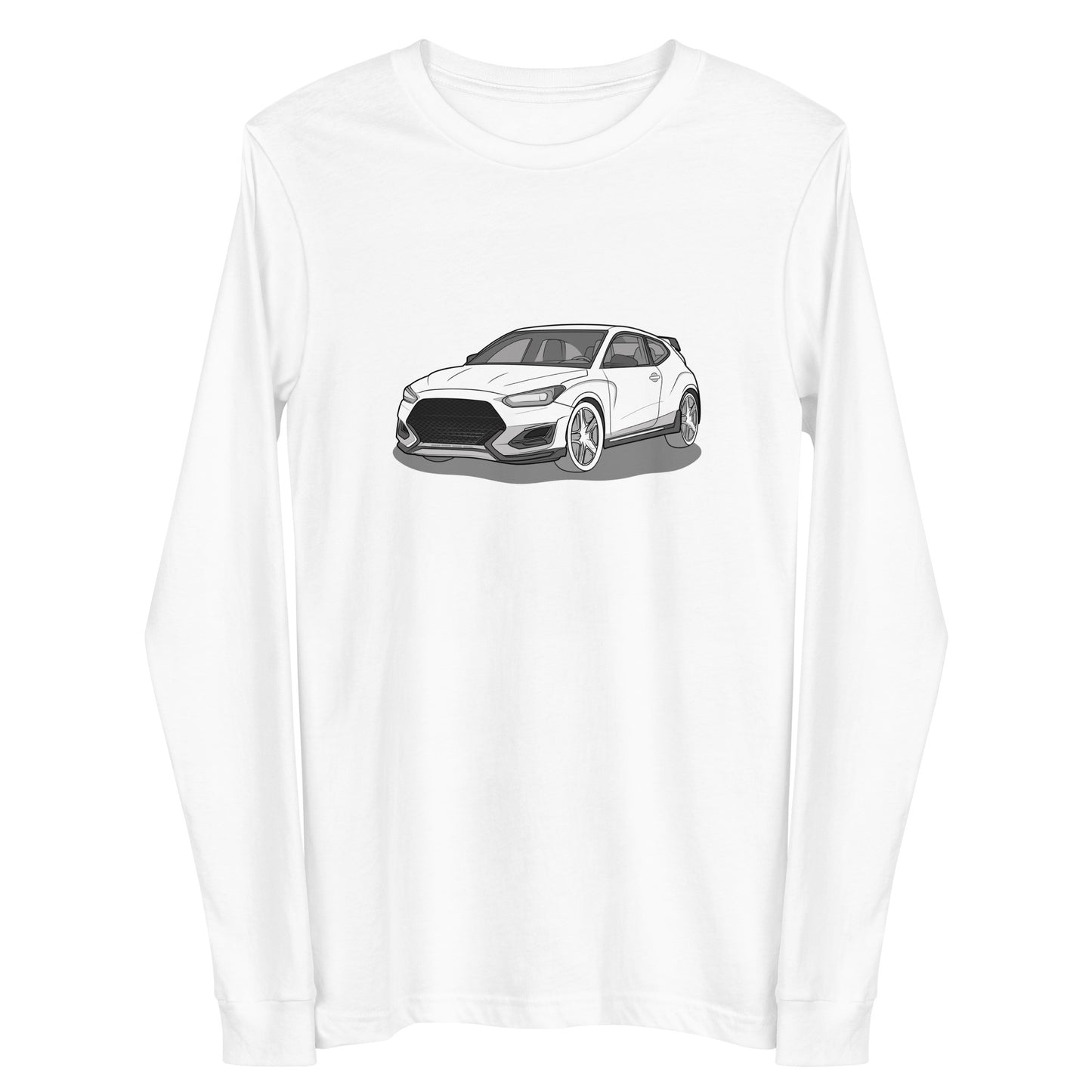 2021 Veloster N Front Side Premium Unisex Long-Sleeve Shirt For Hyundai Enthusiasts