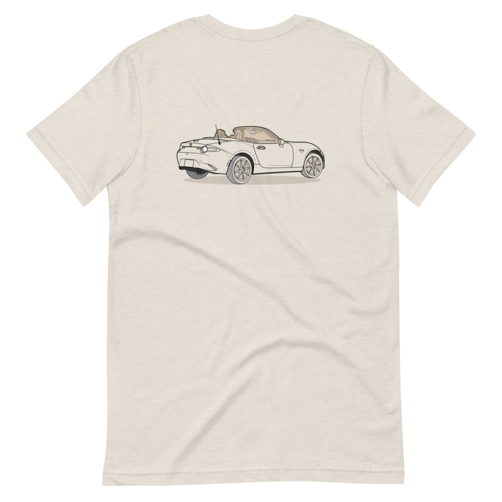 2019 Mazda Miata MX-5 Roadster Double Sided Heather Dust Unisex T-Shirt