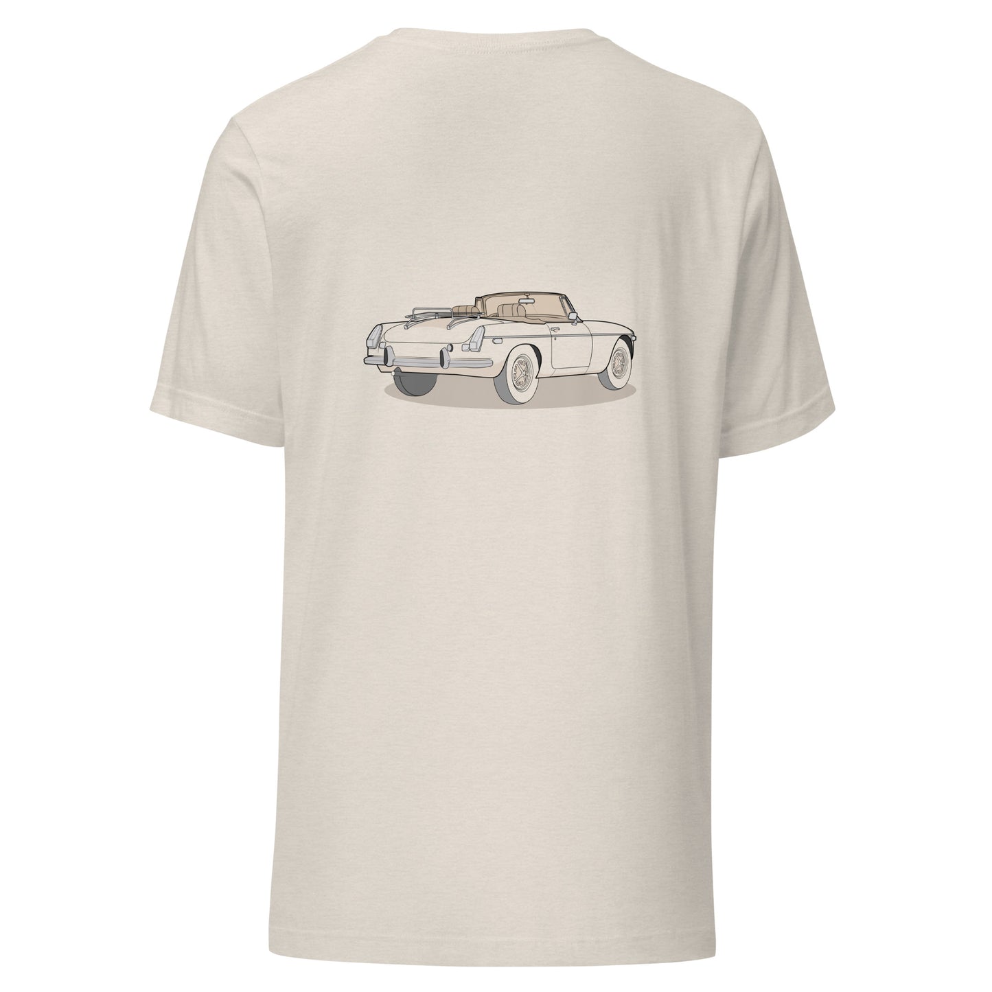 1973 MG B Double Sided Heather Dust Unisex T-Shirt