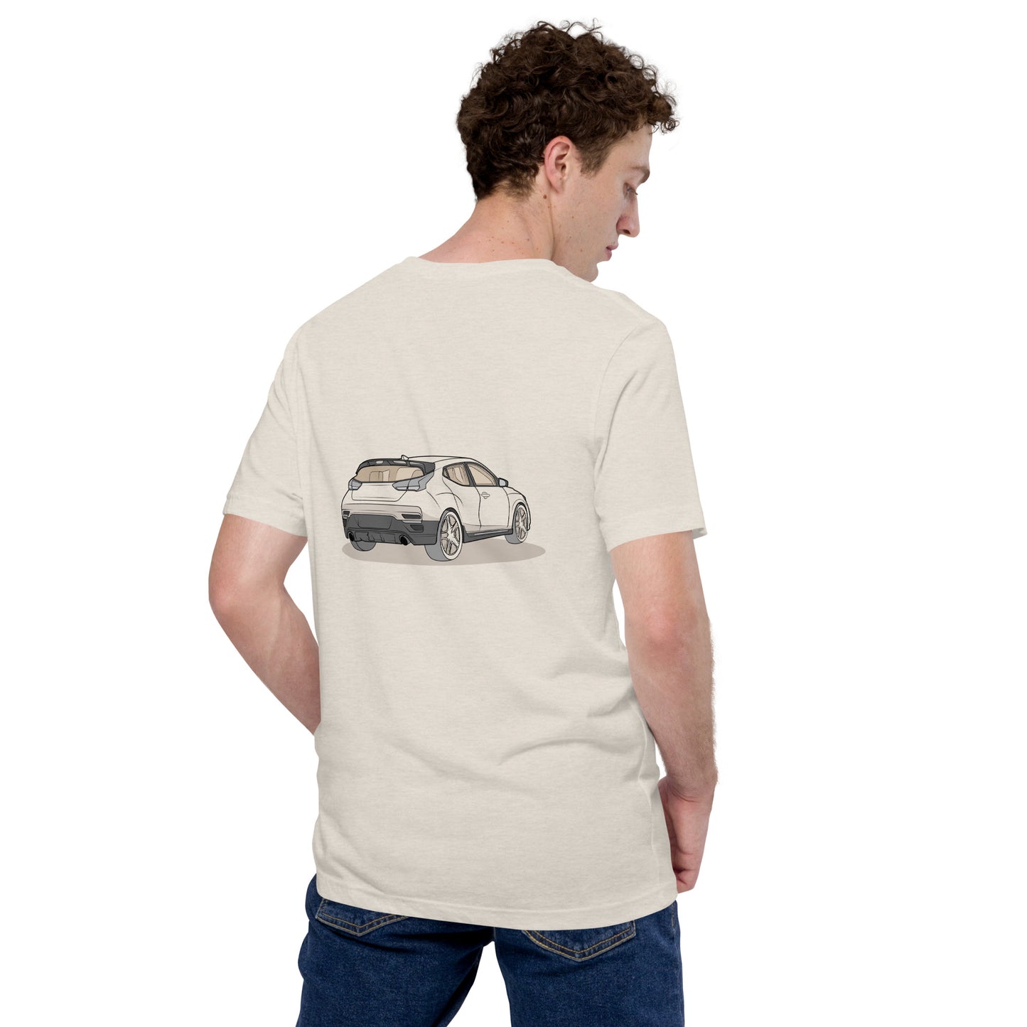 2021 Veloster N Double Sided Heather Dust Unisex T-Shirt For Hyundai Enthusiasts