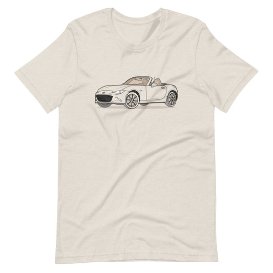 2019 Mazda Miata MX-5 Roadster Double Sided Heather Dust Unisex T-Shirt