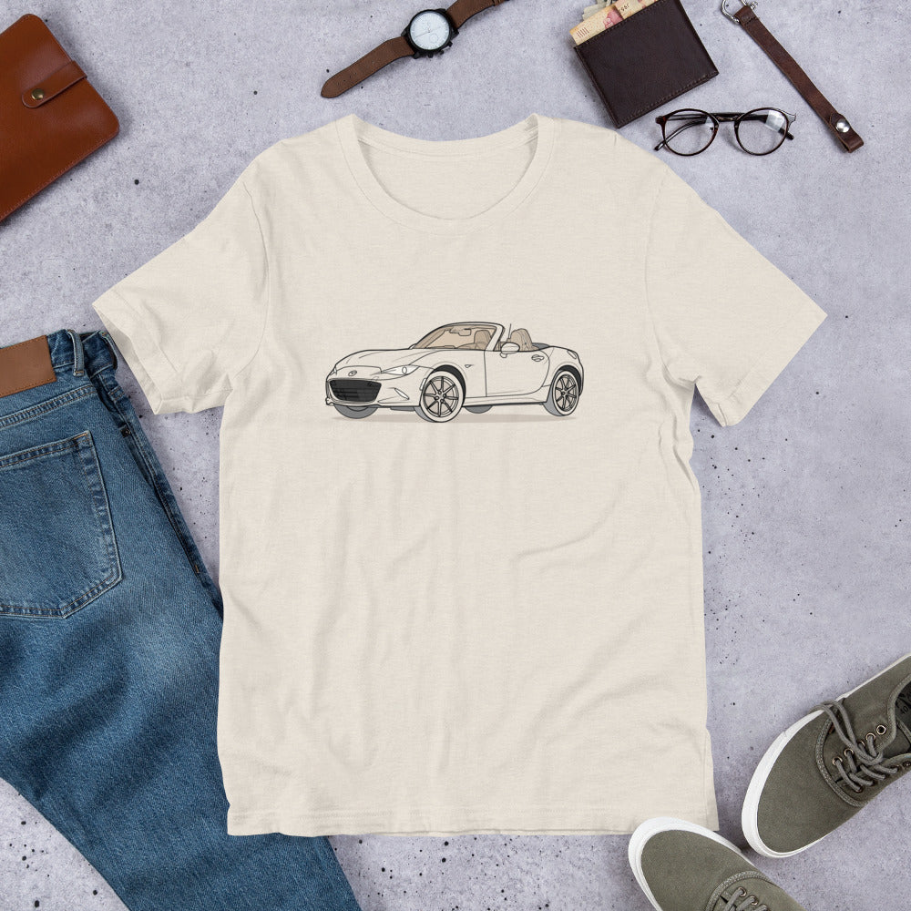 2019 Mazda Miata MX-5 Roadster Double Sided Heather Dust Unisex T-Shirt