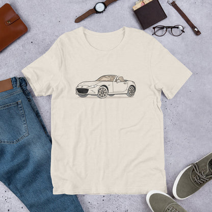 2019 Mazda Miata MX-5 Roadster Double Sided Heather Dust Unisex T-Shirt