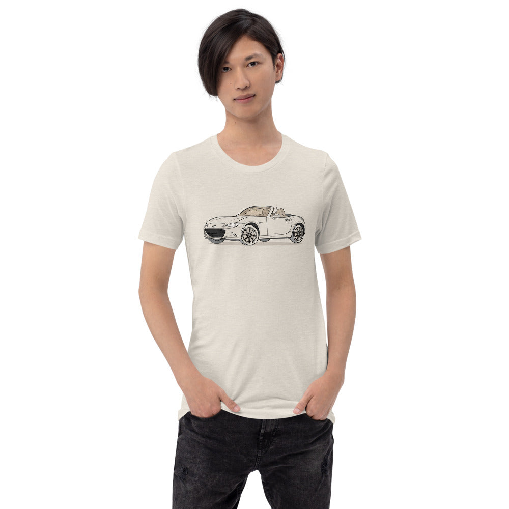 2019 Mazda Miata MX-5 Roadster Double Sided Heather Dust Unisex T-Shirt