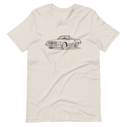 1987 Mercedes 560 SL W107 Front Side Heather Dust Unisex T-Shirt