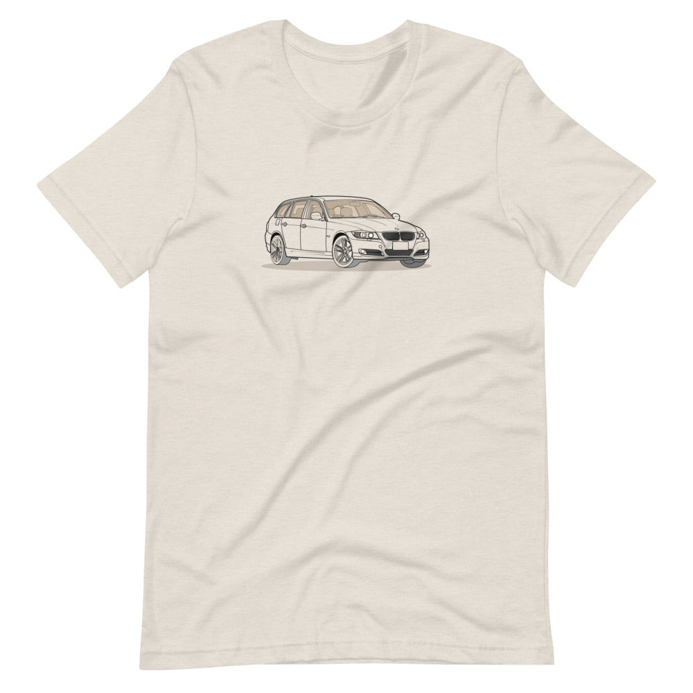 2010 BMW 328 Wagon E91 Front Side Heather Dust Unisex T-Shirt
