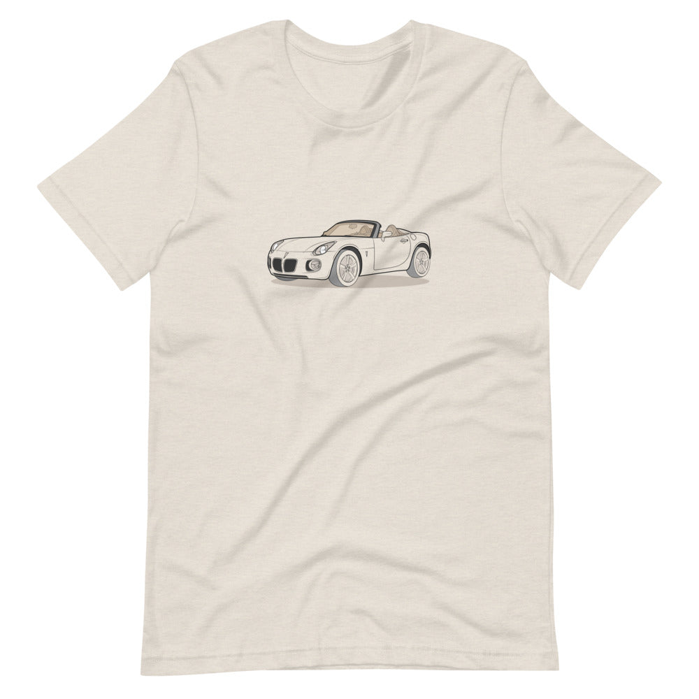 2008 Pontiac Solstice Convertible GXP Front Side Heather Dust Unisex T-Shirt