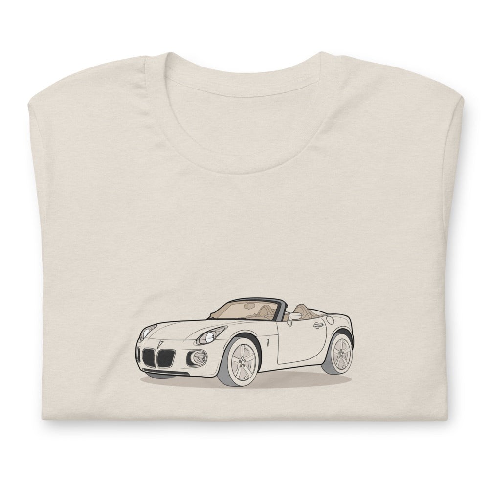 2008 Pontiac Solstice Convertible GXP Front Side Heather Dust Unisex T-Shirt