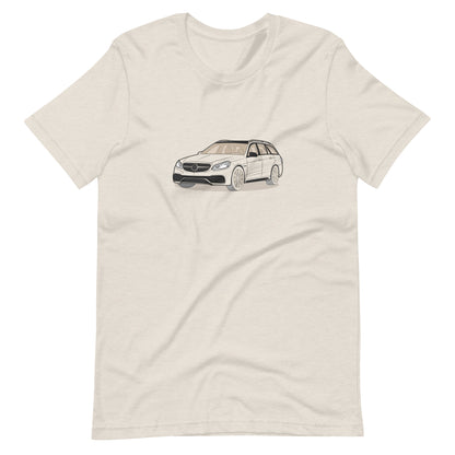  2016 Mercedes E63 AMG S Wagon W212 Front Side Heather Dust Unisex T-Shirt