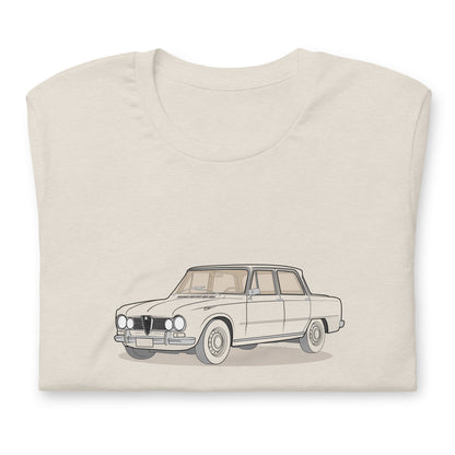 1967 Alfa Romeo Giulia Super Sedan Front Side Heather Dust Unisex T-Shirt