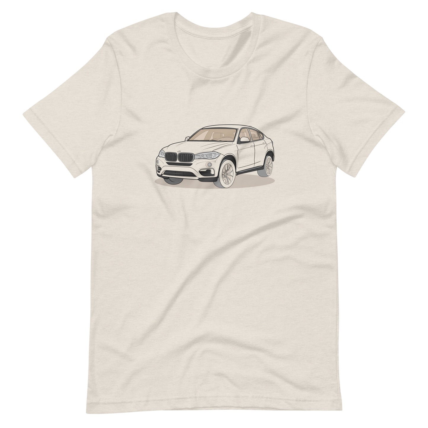 2016 BMW X6 XDrive 40D F16 Front Side Heather Dust Unisex T-Shirt (3 Colors Available)
