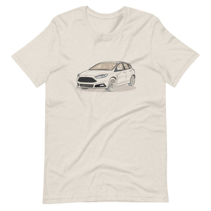 2017 Ford Focus ST Mk3 (Right-Hand Drive) Front Side Heather Dust Unisex T-Shirt