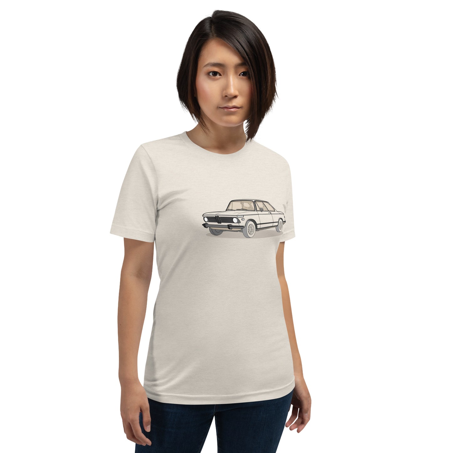 1973 BMW 2002 Heather Dust Double Sided Unisex T-Shirt