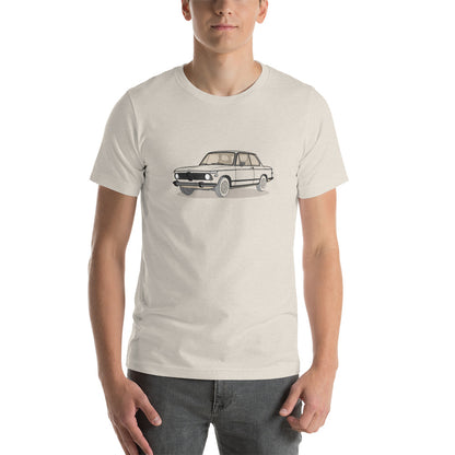 1973 BMW 2002 Front Side Heather Dust Unisex T-Shirt