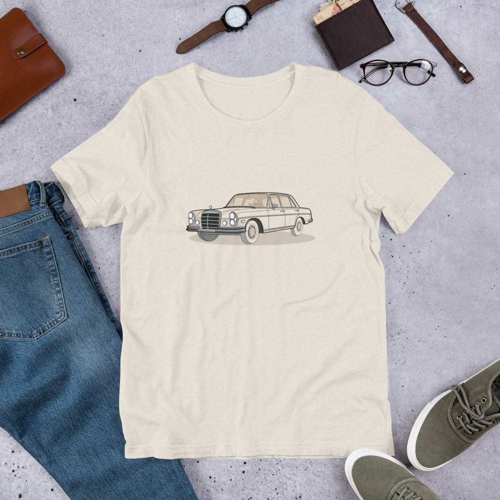 1972 Mercedes 280 SE Front Side Heather Dust Unisex T-Shirt