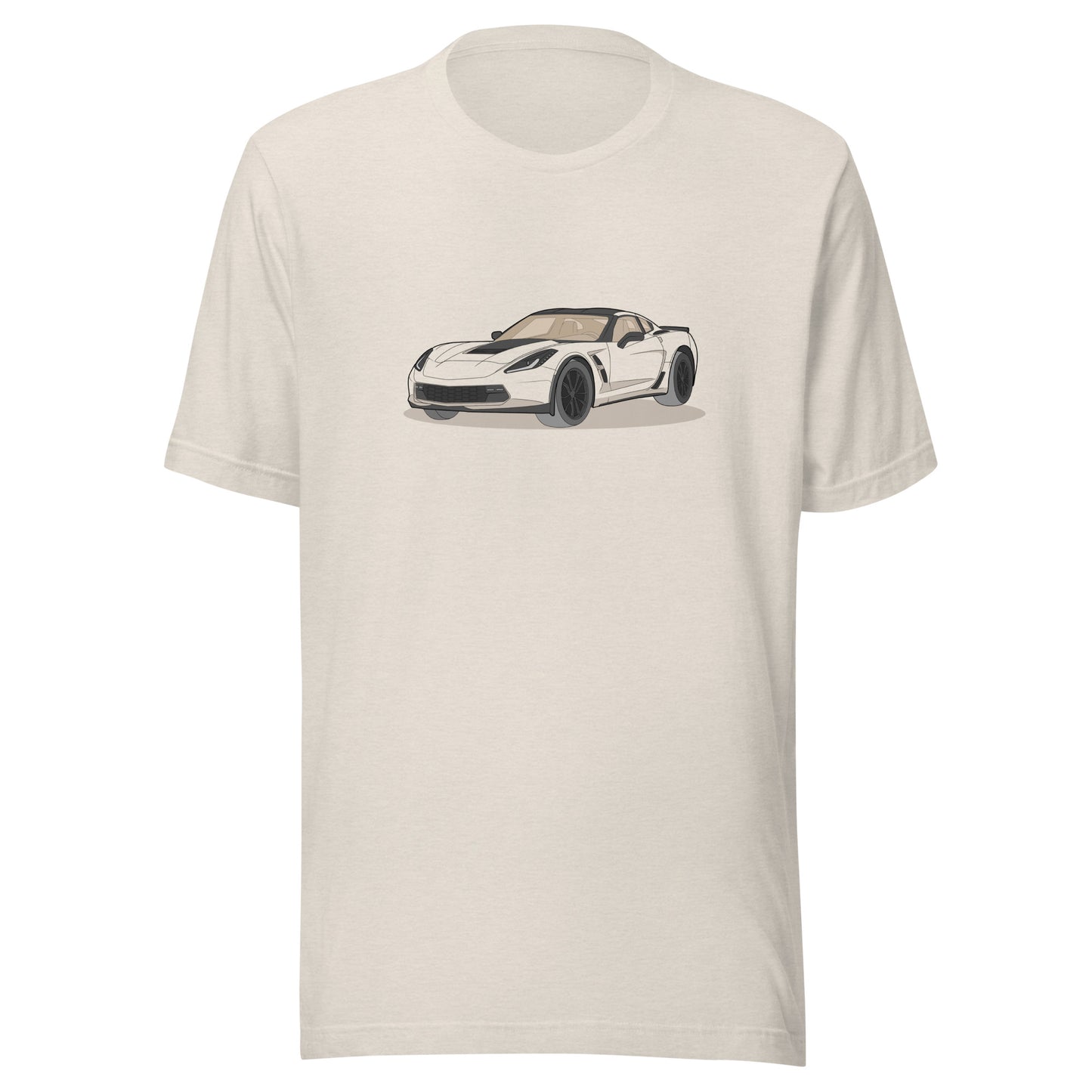 2019 Chevy Corvette Grand Sport Coupe Double Sided Heather Dust Unisex T-Shirt