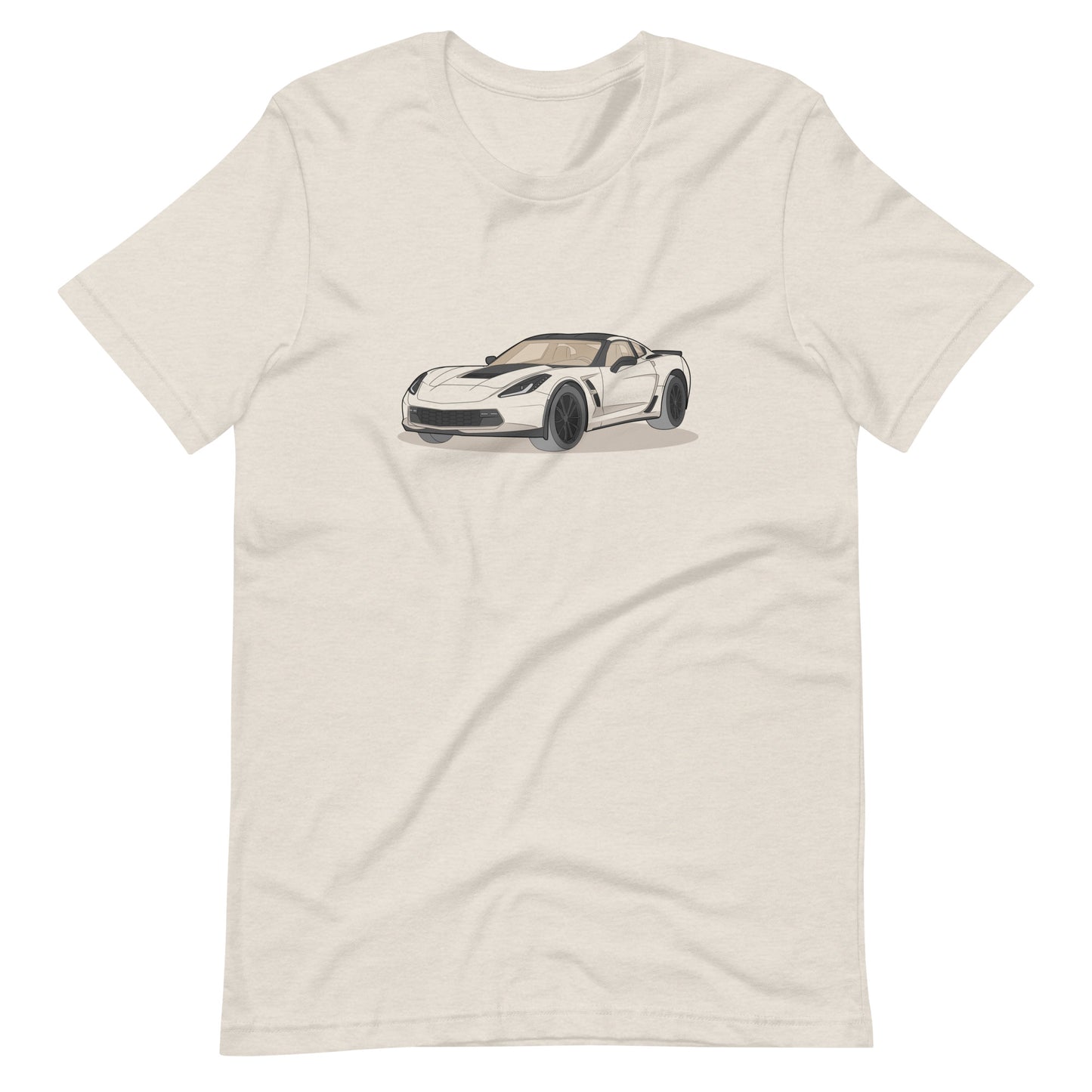 2019 Chevy Corvette Grand Sport Coupe Double Sided Heather Dust Unisex T-Shirt