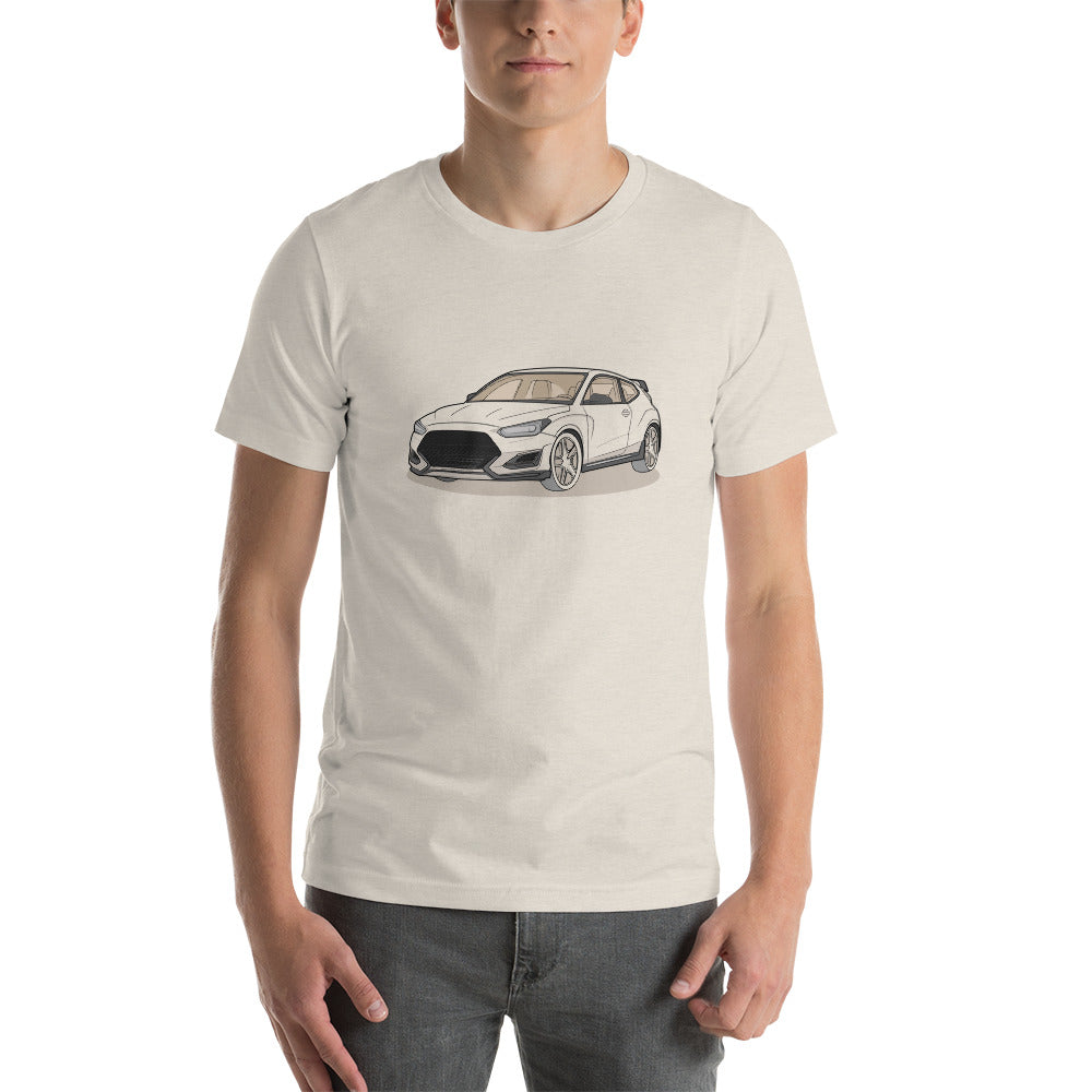 2021 Veloster N Front Side Unisex T-Shirt For Hyundai Enthusiasts