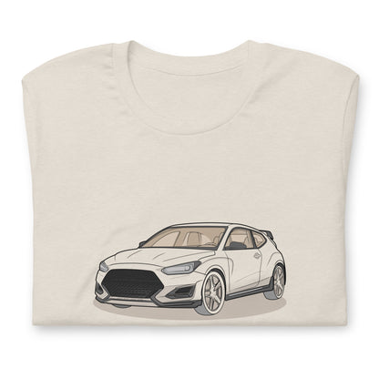 2021 Veloster N Front Side Unisex T-Shirt For Hyundai Enthusiasts