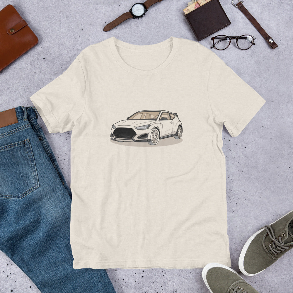 2021 Veloster N Front Side Unisex T-Shirt For Hyundai Enthusiasts