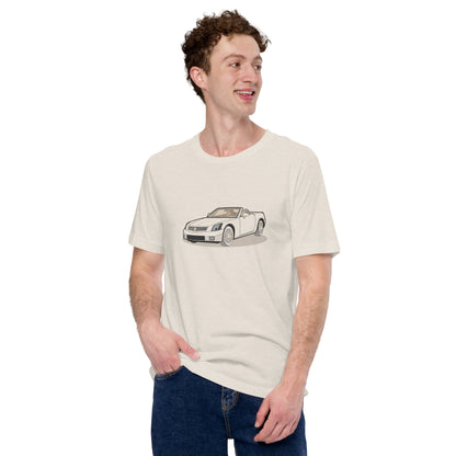 2006 XLR Double Sided Heather Dust Unisex T-Shirt For Cadillac Enthusiasts