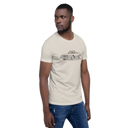 1987 Mercedes 560 SL W107 Front Side Heather Dust Unisex T-Shirt