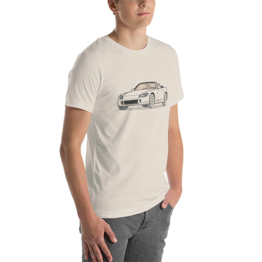 2007 Honda S2000 Front Side Heather Dust Unisex T-Shirt
