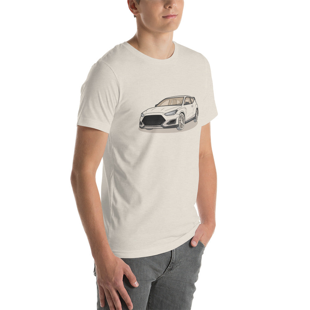 2021 Veloster N Front Side Unisex T-Shirt For Hyundai Enthusiasts